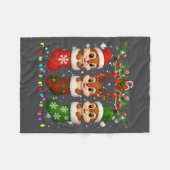 Couverture Polaire Chipmunk In Christmas Socks Lights Chipmunk Xmas L (Devant (Horizontal))