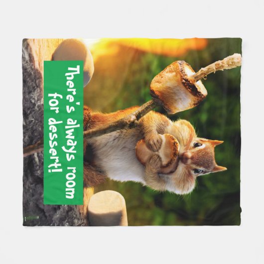 Couverture Polaire Chipmunk Mangant Marshmallow (Devant (Horizontal))