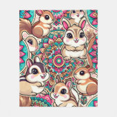 Couverture Polaire "Chipmunks & Cottontails" (Devant)