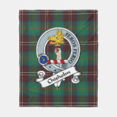 Couverture Polaire Chisholm Chasse Ancien Clan Badge Tartan Plaid (Devant)