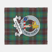 Couverture Polaire Chisholm Chasse Ancien Clan Badge Tartan Plaid (Devant (Horizontal))