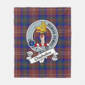 Couverture Polaire Chisholm Chasse Clan Moderne Badge Tartan Plaid (Devant)