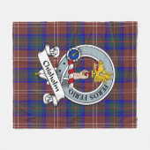 Couverture Polaire Chisholm Chasse Clan Moderne Badge Tartan Plaid (Devant (Horizontal))
