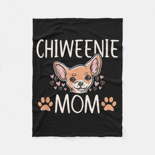 Couverture Polaire chiweenie mère chihuahua adorable propriétaire de  (Devant)