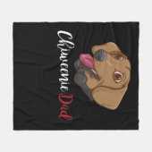 Couverture Polaire Chiweenie Papa Amoureux des chiens Cadeau Hommes C (Devant (Horizontal))