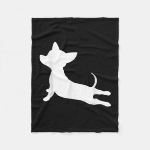 Couverture Polaire chiweenie yoga cadeau de bien-être, chihuahua dach