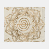 Couverture Polaire Cho Ku Rei - pastel gold lotus mandala (Devant (Horizontal))