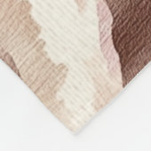 Couverture Polaire Chocolat à crème rose Brown Abstrait (Coin)