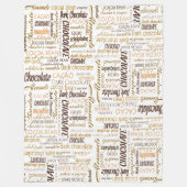 Couverture Polaire Chocolat, amandes et nuage foncé de mot de (Devant)