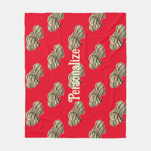 Couverture Polaire Chocolat bonbon coeur romantique rouge mignon amou (Devant)