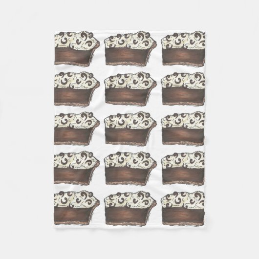 Couverture Polaire Chocolat Cream Slice Mississippi Mud Pie Foodie (Devant)