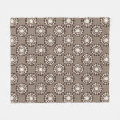 Couverture Polaire Chocolat gouttes Polka Dot Mandala Motif (Devant (Horizontal))