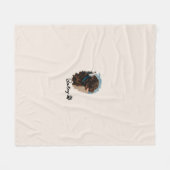 Couverture Polaire Chocolat mignon Labrador Chien - Bailey | Cadeau p (Devant (Horizontal))