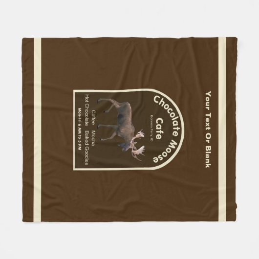 Couverture Polaire Chocolat Moose Café (Devant (Horizontal))