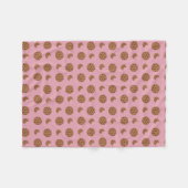 Couverture Polaire Chocolat rose pâle biscuits piqûres (Devant (Horizontal))