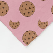 Couverture Polaire Chocolat rose pâle biscuits piqûres (Coin)