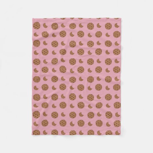 Couverture Polaire Chocolat rose pâle biscuits piqûres (Devant)