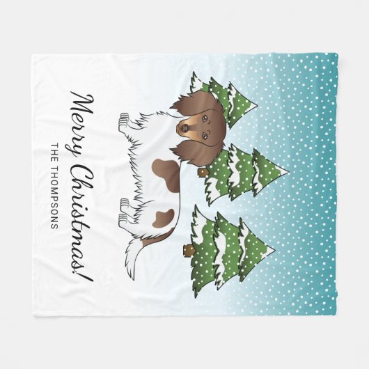 Couverture Polaire Chocolat & Tan Pied Long Cheveux Dachshund En Hive (Devant (Horizontal))