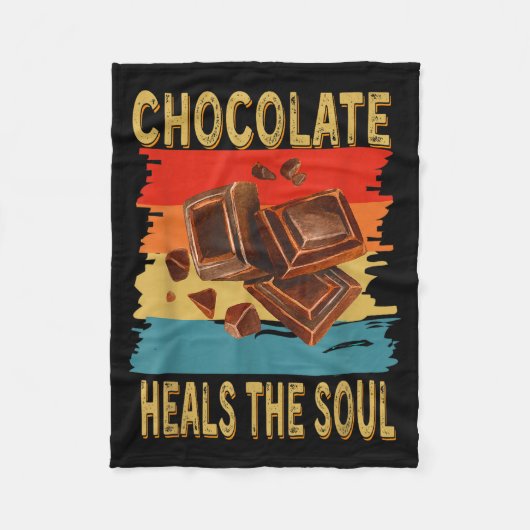 Couverture Polaire Chocolate Heals The Soul Funny Chocolate Lovers Re (Devant)