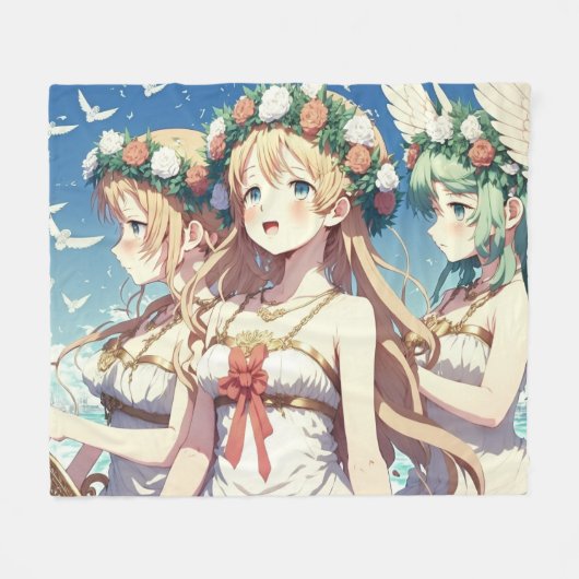 Couverture Polaire Choeur d'anime (Devant (Horizontal))