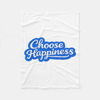 Couverture Polaire Choisissez Heureux - Minimaliste Rétro Bonheur