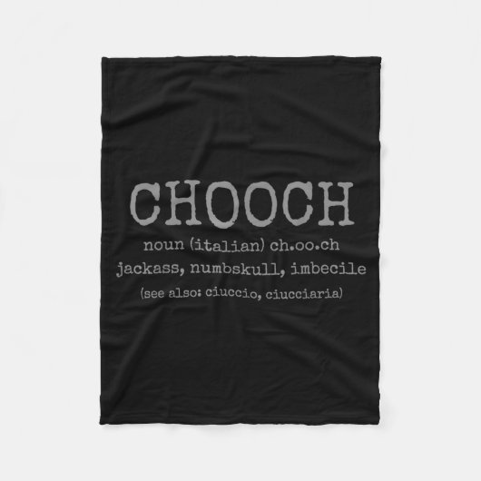 Couverture Polaire Chooch Definition Italian Slang Funny Italy Italia (Devant)