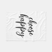 Couverture Polaire Choose Happy - For Women &amp; Men, Motivational Q (Devant (Horizontal))
