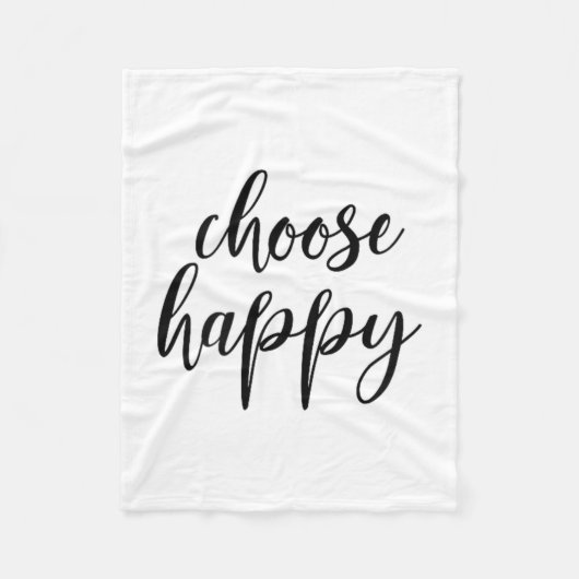 Couverture Polaire Choose Happy - For Women &amp; Men, Motivational Q (Devant)