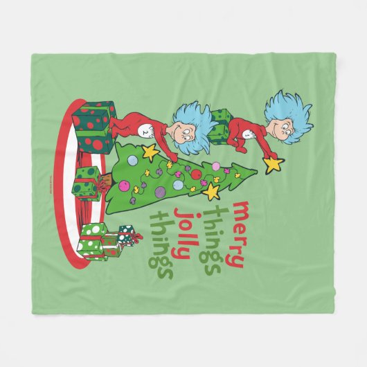 Couverture Polaire Chose Une Chose Deux Merry Things Jolly Things (Devant (Horizontal))