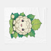 Couverture Polaire Chou-fleur Kawaii (Devant (Horizontal))