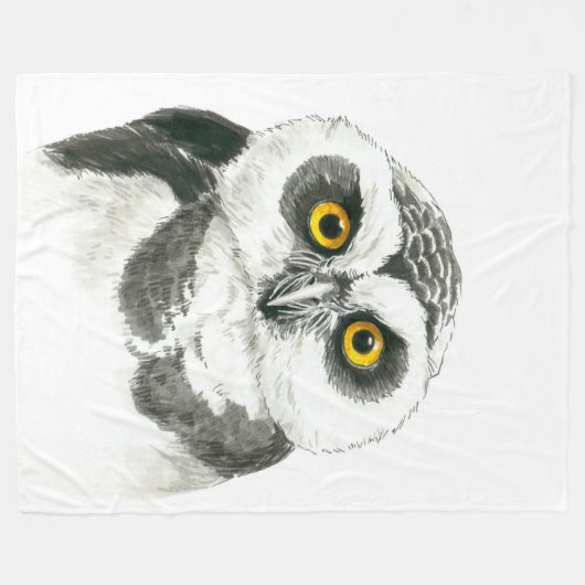 Couverture Polaire Chouette (Devant (Horizontal))