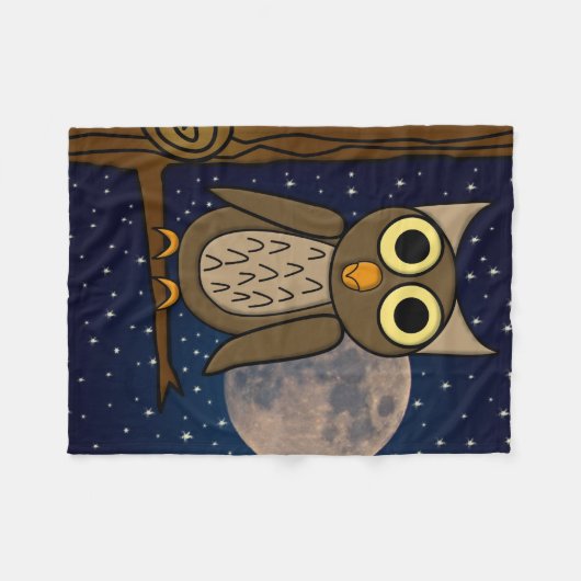 Couverture Polaire chouette (Devant (Horizontal))