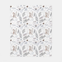 Chouette aquarelle Motif d'hiver de Noël