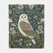 Couverture Polaire Chouette blanche style Art nouveau (Devant)