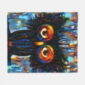 Couverture Polaire Chouette brillante et sage (Devant (Horizontal))