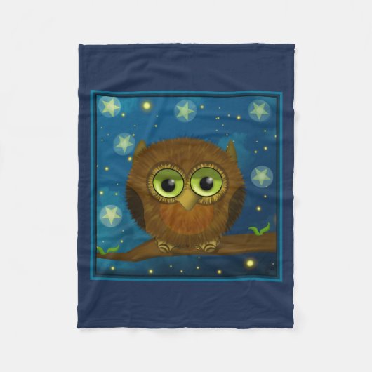 Couverture Polaire Chouette brune moelleuse (Devant)