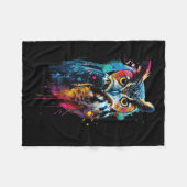 Couverture Polaire Chouette colorée (Devant (Horizontal))