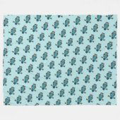 Couverture Polaire Chouette d'art populaire nordique (Devant (Horizontal))