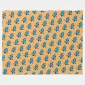 Couverture Polaire Chouette d'art populaire nordique (Devant (Horizontal))