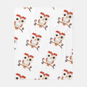 Couverture Polaire Chouette douce mignonne (Devant)