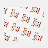Couverture Polaire Chouette douce mignonne (Devant (Horizontal))