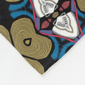 Couverture Polaire Chouette énigmatique et Motif cardiaque (Coin)