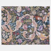 Couverture Polaire Chouette et fleurs, William Morris (Devant (Horizontal))