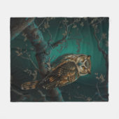 Couverture Polaire Chouette Imaginaire (Devant (Horizontal))