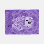 Couverture Polaire Chouette mignonne pourpre (Devant (Horizontal))