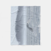 Couverture Polaire Chouette Neige Volant En Hiver (Devant)