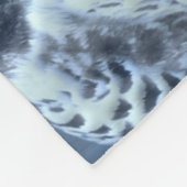 Couverture Polaire Chouette neigeuse en hiver (Coin)