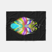 Couverture Polaire Chouette Oracle noire et multicouleur (Devant (Horizontal))