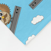 Couverture Polaire Chouette ouvrière de construction mignonne avec de (Coin)