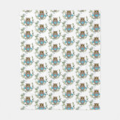 Couverture Polaire Chouette verte Eucalyptus (Devant)